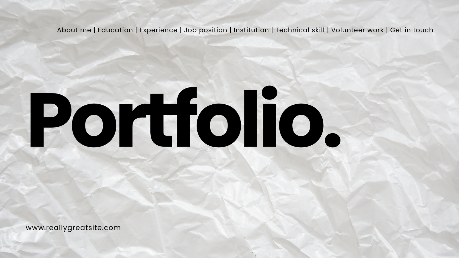 Black and White Simple Portfolio Presentation